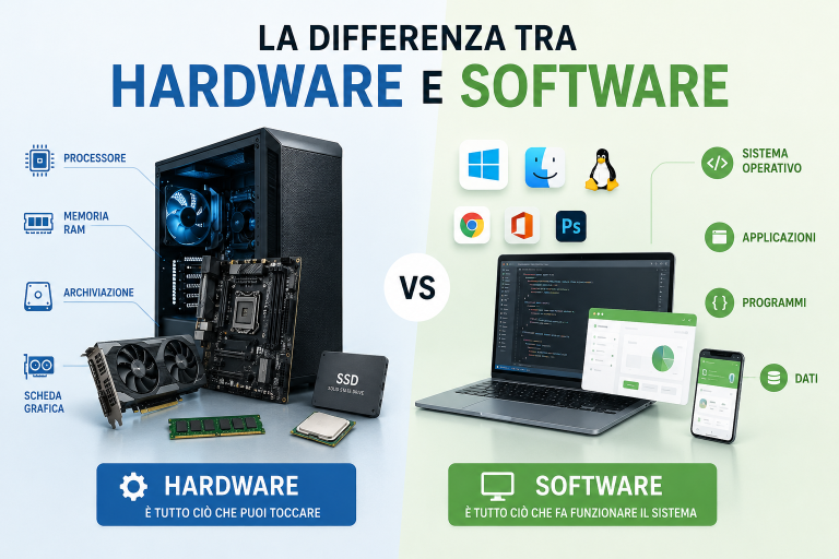 la differenza tra hardware e software